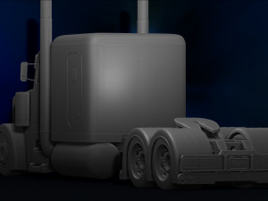 american heavy truck peterbilt custom model printing file stl for 3d printer fdm-fff dlp-sla-sls 3D Baskı Modeli