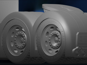 american heavy truck peterbilt custom model printing file stl for 3d printer fdm-fff dlp-sla-sls 3D Baskı Modeli