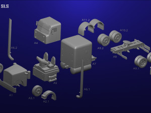 american heavy truck peterbilt custom model printing file stl for 3d printer fdm-fff dlp-sla-sls 3D Baskı Modeli