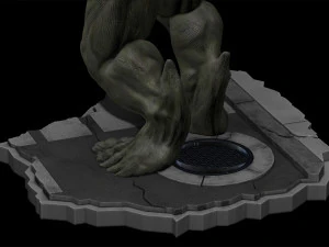 3d yazıcı f i&ccedil;in edward norton dosya stl ile inanılmaz hulk 2008 filminden iğren&ccedil; hulk 3D Baskı Modeli