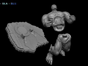 3d yazıcı f i&ccedil;in edward norton dosya stl ile inanılmaz hulk 2008 filminden iğren&ccedil; hulk 3D Baskı Modeli