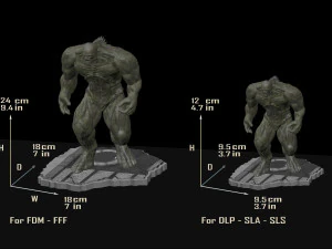 3d yazıcı f i&ccedil;in edward norton dosya stl ile inanılmaz hulk 2008 filminden iğren&ccedil; hulk 3D Baskı Modeli