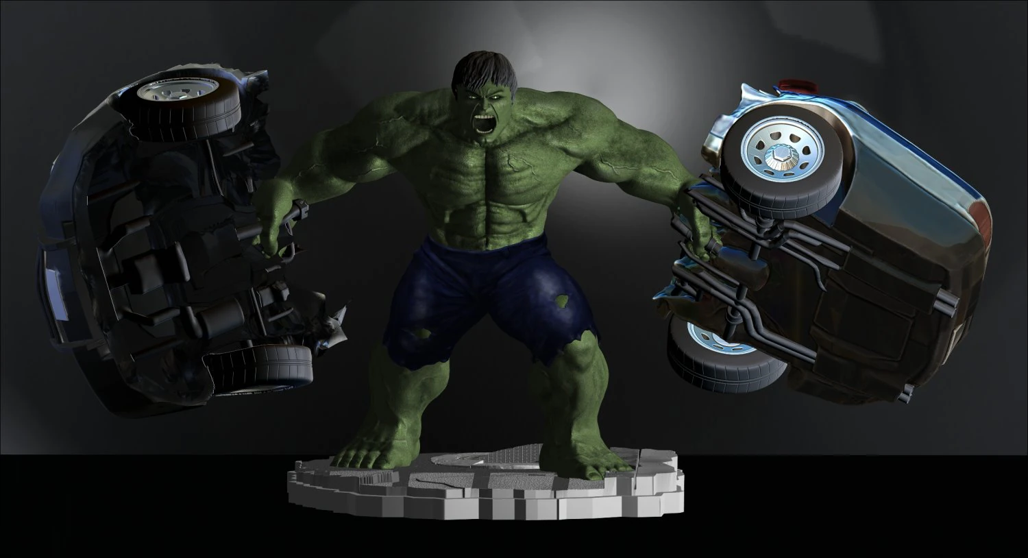 hulk from movie the incredible hulk 2008 with edward norton file stl 3d print model two versions 3D Print Model .c4d .max .obj .3ds .fbx .stl .blend