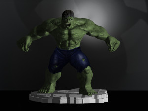 hulk from movie the incredible hulk 2008 with edward norton file stl 3d print model two versions Model do druku 3D