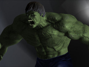 hulk from movie the incredible hulk 2008 with edward norton file stl 3d print model two versions Model do druku 3D