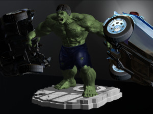 hulk from movie the incredible hulk 2008 with edward norton file stl 3d print model two versions Model do druku 3D