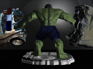 hulk from movie the incredible hulk 2008 with edward norton file stl 3d print model two versions 3D Print Model