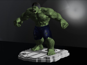 hulk from movie the incredible hulk 2008 with edward norton file stl 3d print model two versions Model do druku 3D