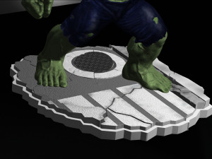 hulk from movie the incredible hulk 2008 with edward norton file stl 3d print model two versions Model do druku 3D
