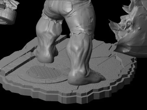 hulk from movie the incredible hulk 2008 with edward norton file stl 3d print model two versions 3D Print Model