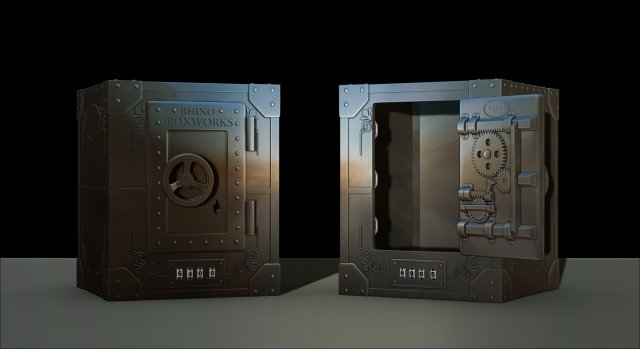 money box reproduction of safe rhino ironworks model printing assembly file stl for 3d printing 3D Print Model .c4d .max .obj .3ds .fbx .stl .blend 