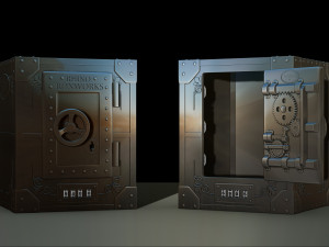 money box reproduction of safe rhino ironworks model printing assembly file stl for 3d printing 3Dプリントモデル