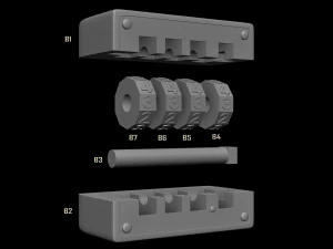 money box reproduction of safe rhino ironworks model printing assembly file stl for 3d printing 3D Print Model