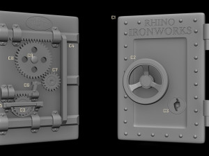 money box reproduction of safe rhino ironworks model printing assembly file stl for 3d printing 3D Print Model