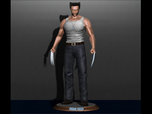 Wolverine logan by hugh jackman marvel comics model printing miniature assembly file stl for 3d prin 3D Print Model