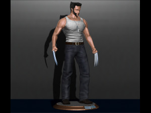 Wolverine logan by hugh jackman marvel comics model printing miniature assembly file stl for 3d prin 3Dプリントモデル