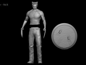 Wolverine logan by hugh jackman marvel comics model printing miniature assembly file stl for 3d prin 3Dプリントモデル