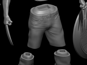 Wolverine logan by hugh jackman marvel comics model printing miniature assembly file stl for 3d prin 3Dプリントモデル