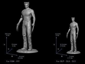 Wolverine logan by hugh jackman marvel comics model printing miniature assembly file stl for 3d prin 3Dプリントモデル