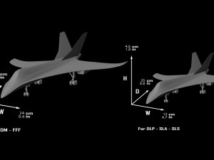concorde prototype aircraft of the future model printing miniature assembly file stl for 3d printing 3D Print Model