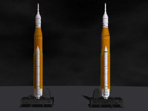 The Space Launch System SLS NASAs Artemis I Moon Rocket with platform File STL-OBJ for 3D Print 3D प्रिंट मॉडल