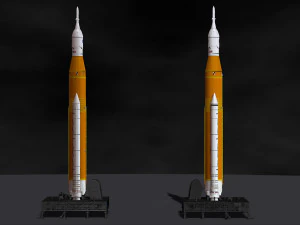 The Space Launch System SLS NASAs Artemis I Moon Rocket with platform File STL-OBJ for 3D Print 3D Print Model