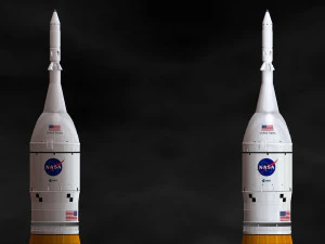 The Space Launch System SLS NASAs Artemis I Moon Rocket with platform File STL-OBJ for 3D Print 3D Print Model