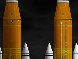 The Space Launch System SLS NASAs Artemis I Moon Rocket with platform File STL-OBJ for 3D Print 3D प्रिंट मॉडल