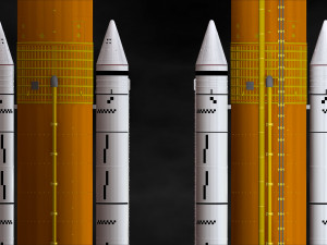 The Space Launch System SLS NASAs Artemis I Moon Rocket with platform File STL-OBJ for 3D Print 3D प्रिंट मॉडल