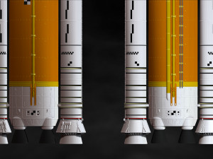 The Space Launch System SLS NASAs Artemis I Moon Rocket with platform File STL-OBJ for 3D Print 3D प्रिंट मॉडल