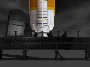 The Space Launch System SLS NASAs Artemis I Moon Rocket with platform File STL-OBJ for 3D Print 3D प्रिंट मॉडल