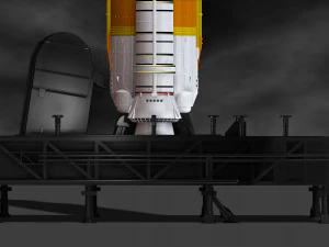 The Space Launch System SLS NASAs Artemis I Moon Rocket with platform File STL-OBJ for 3D Print 3D Print Model