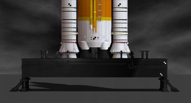 The Space Launch System SLS NASAs Artemis I Moon Rocket with platform
