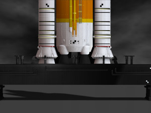 The Space Launch System SLS NASAs Artemis I Moon Rocket with platform File STL-OBJ for 3D Print 3D प्रिंट मॉडल