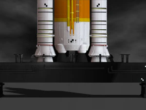 The Space Launch System SLS NASAs Artemis I Moon Rocket with platform File STL-OBJ for 3D Print 3D Print Model