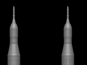 The Space Launch System SLS NASAs Artemis I Moon Rocket with platform File STL-OBJ for 3D Print 3D Print Model
