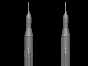 The Space Launch System SLS NASAs Artemis I Moon Rocket with platform File STL-OBJ for 3D Print 3D Print Model