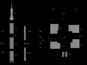 The Space Launch System SLS NASAs Artemis I Moon Rocket with platform File STL-OBJ for 3D Print 3D प्रिंट मॉडल