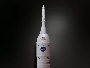 Artemis 1 Il sistema di lancio spaziale SLS Il razzo lunare della NASA decolla con lampada e piedistallo File STL-OB Modello di stampa 3D
