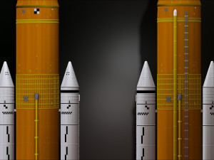 Artemis 1 The Space Launch System SLS NASAs Moon Rocket take off lamp and pedestal File STL-OB 3D Print Model