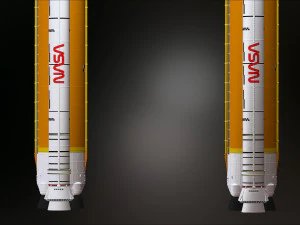 Artemis 1 Il sistema di lancio spaziale SLS Il razzo lunare della NASA decolla con lampada e piedistallo File STL-OB Modello di stampa 3D