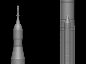 Artemis 1 Il sistema di lancio spaziale SLS Il razzo lunare della NASA decolla con lampada e piedistallo File STL-OB Modello di stampa 3D