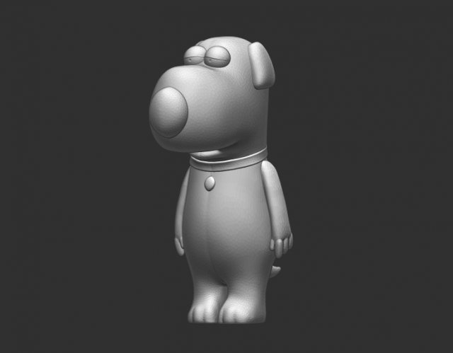 Brian Griffin Family guy File STL Free 3D print model 3D Принт Модель .c4d .max .obj .3ds .fbx .stl .blend 