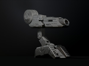 Predator Shoulder Cannon plasma Two Size File STL OBJ for 3D Printing Model Printing Miniature 3D प्रिंट मॉडल