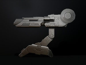 Predator Shoulder Cannon plasma Two Size File STL OBJ for 3D Printing Model Printing Miniature 3D प्रिंट मॉडल