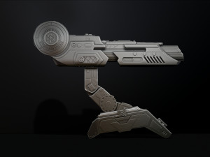 Predator Shoulder Cannon plasma Two Size File STL OBJ for 3D Printing Model Printing Miniature 3D प्रिंट मॉडल