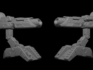 Predator Shoulder Cannon plasma Two Size File STL OBJ for 3D Printing Model Printing Miniature 3D प्रिंट मॉडल