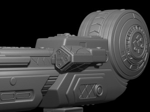 Predator Shoulder Cannon plasma Two Size File STL OBJ for 3D Printing Model Printing Miniature 3D प्रिंट मॉडल