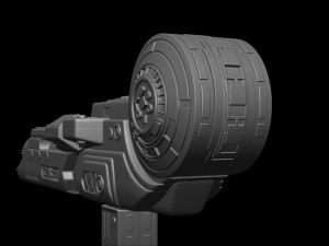 Predator Shoulder Cannon plasma Two Size File STL OBJ for 3D Printing Model Printing Miniature 3D प्रिंट मॉडल