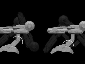 Predator Shoulder Cannon plasma Two Size File STL OBJ for 3D Printing Model Printing Miniature 3D प्रिंट मॉडल